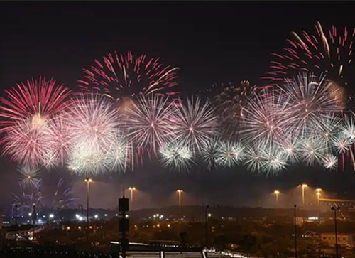 米脂县焰火晚会